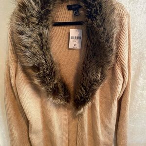 NWT! Fur cardigan!